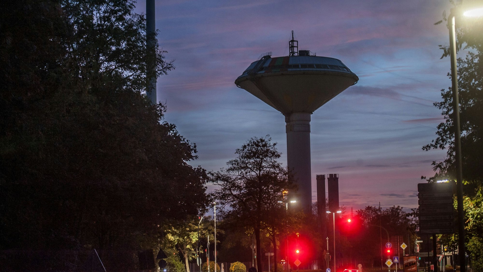 Der Wasserturm am Abend