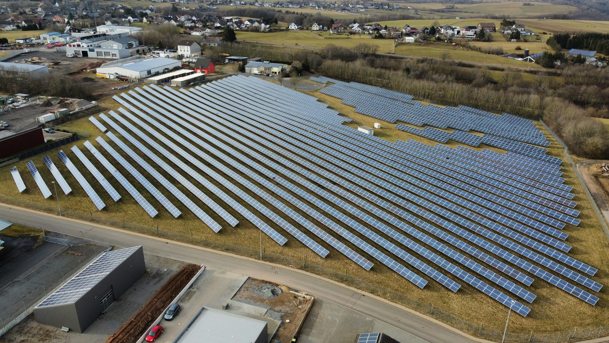 Blick auf den Solarpark in Herhahn.