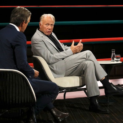 Moderator Markus Lanz, Grünen-Politiker Jürgen Trittin und Klima-Aktivistin Carla Rochel am 9. November 2022 im ZDF-Talk.