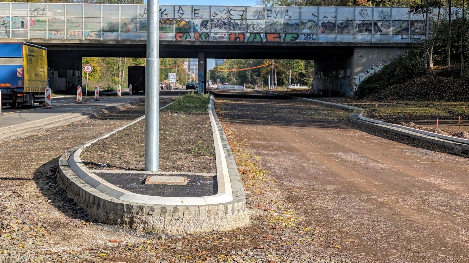 Die Baustelle an der Anschlussstelle Klettenberg an der A4