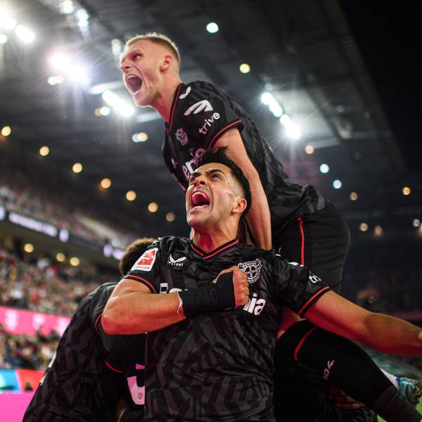 Torjubel von Bayer 04 Leverkusens Nadiem Amiri in Köln