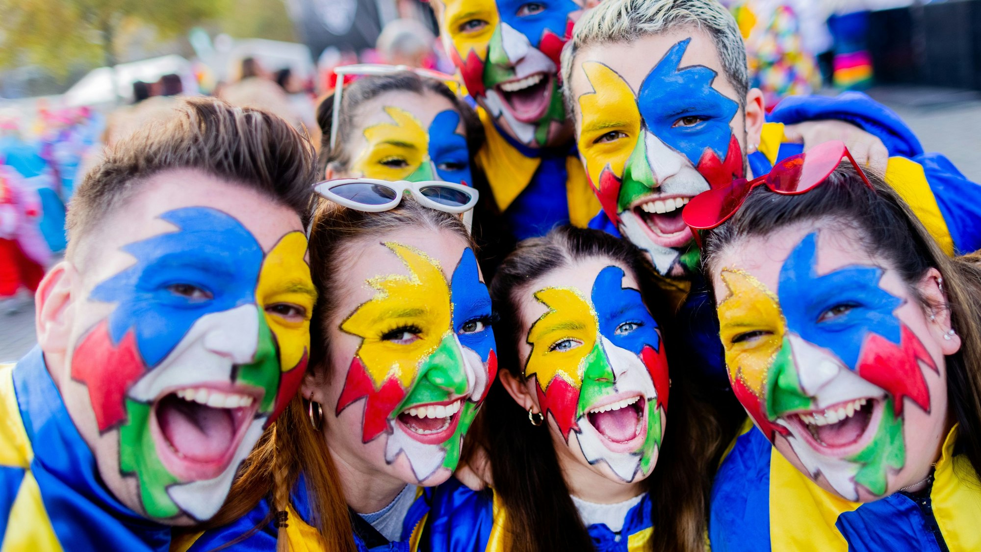 Jecke im Kölner Karneval.
