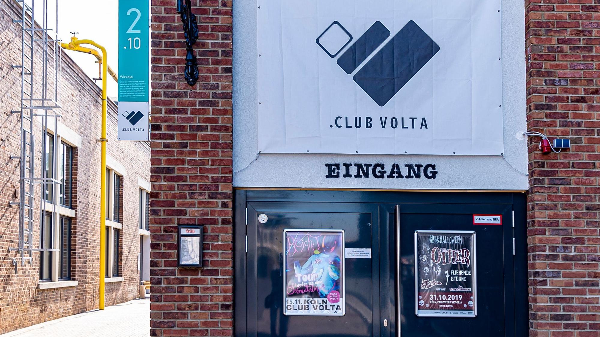 Der Eingang des Club Volta, in dem viele Konzerte stattfinden.