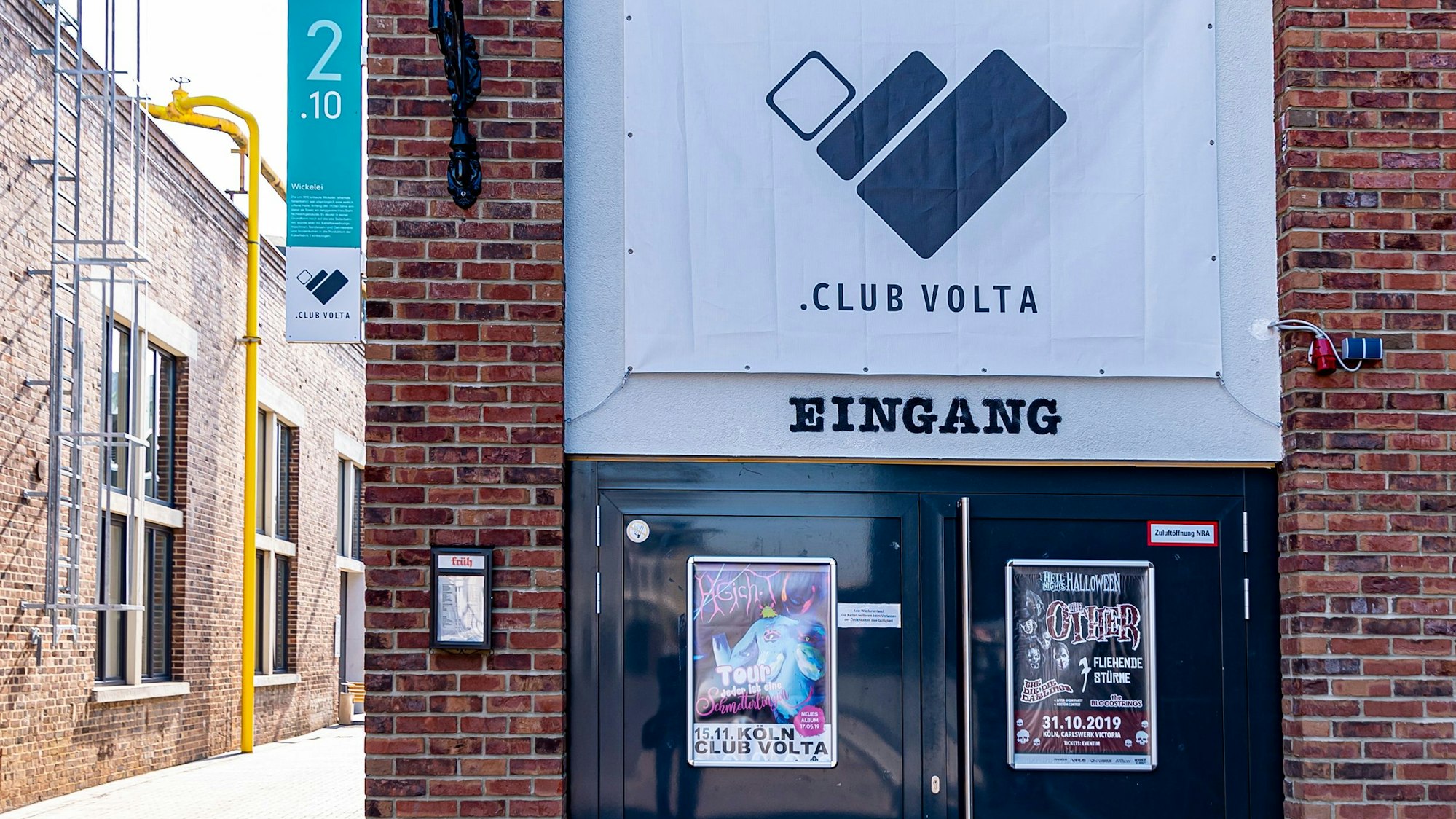 Der Eingang des Club Volta, in dem viele Konzerte stattfinden.