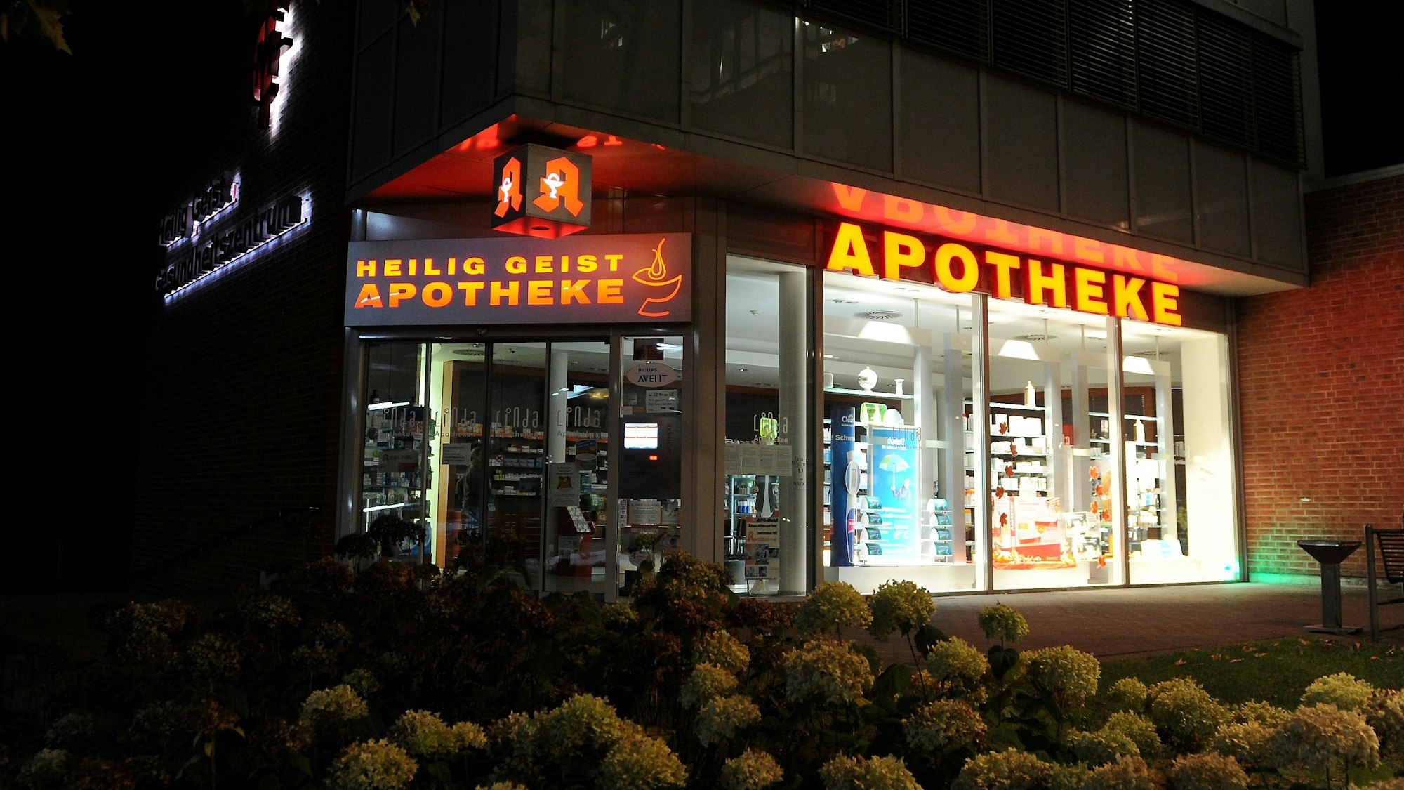 Die Heilig-Geist-Apotheke in Longerich direkt am gleichnamigen Krankenhaus.