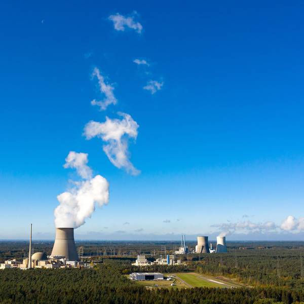 Das Kernkraftwerk Emsland (Luftaufnahme mit einer Drohne).