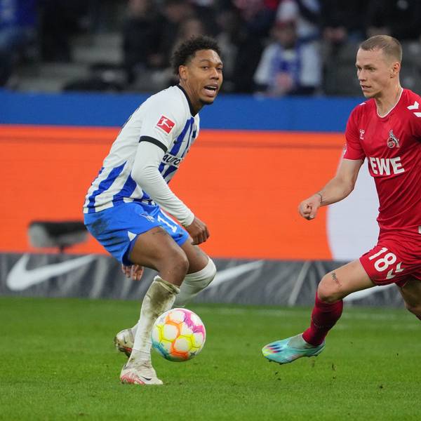 12.11.2022, Berlin: Fußball: Bundesliga, Hertha BSC - 1. FC Köln, 15. Spieltag, Ondrej Duda führt den Ball