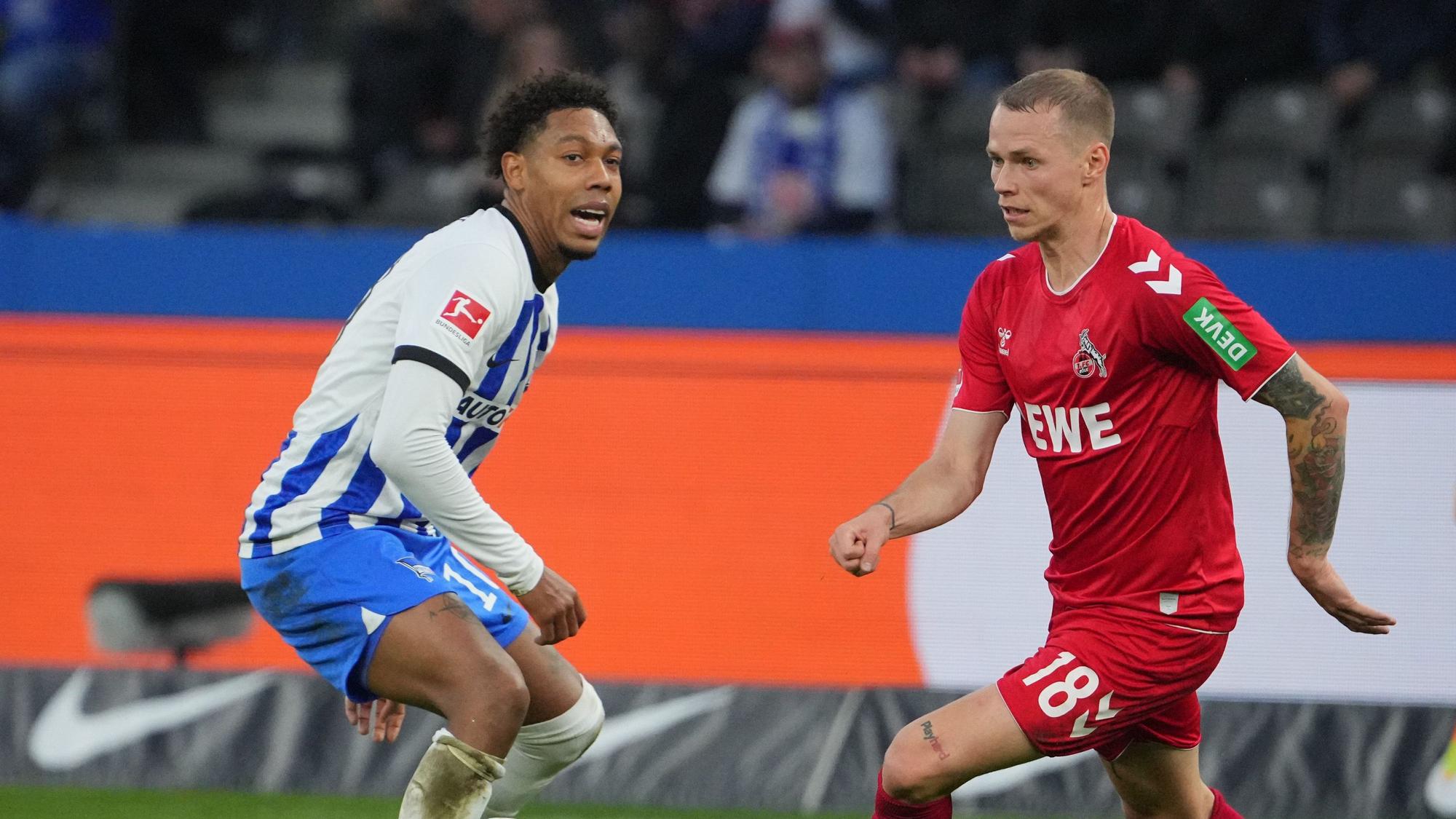 12.11.2022, Berlin: Fußball: Bundesliga, Hertha BSC - 1. FC Köln, 15. Spieltag, Ondrej Duda führt den Ball
