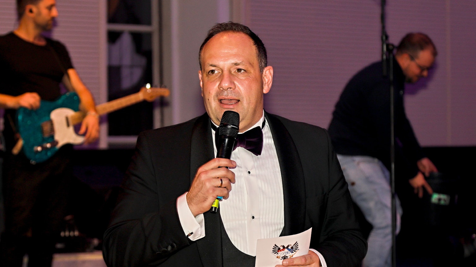 Präsident Björn Griesemann am Samstagabend beim Ballkristall der Blauen Funken im Gürzenich.