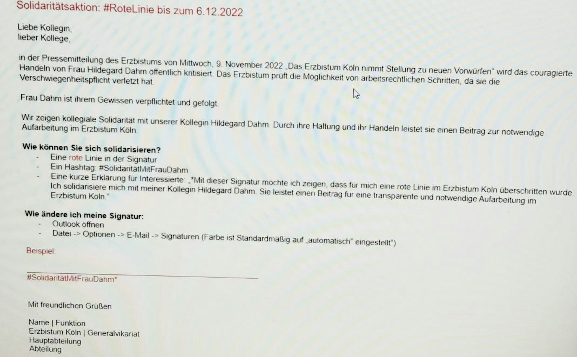 Vorschlag der E-Mail-Signatur