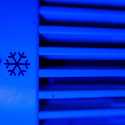 Das Heizungsthermostat steht auf dem Froststern.