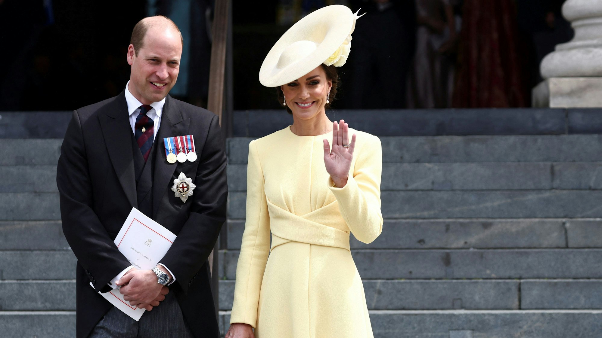 Prinz William und Prinzessin Kate nach deinem Gottesdienst.