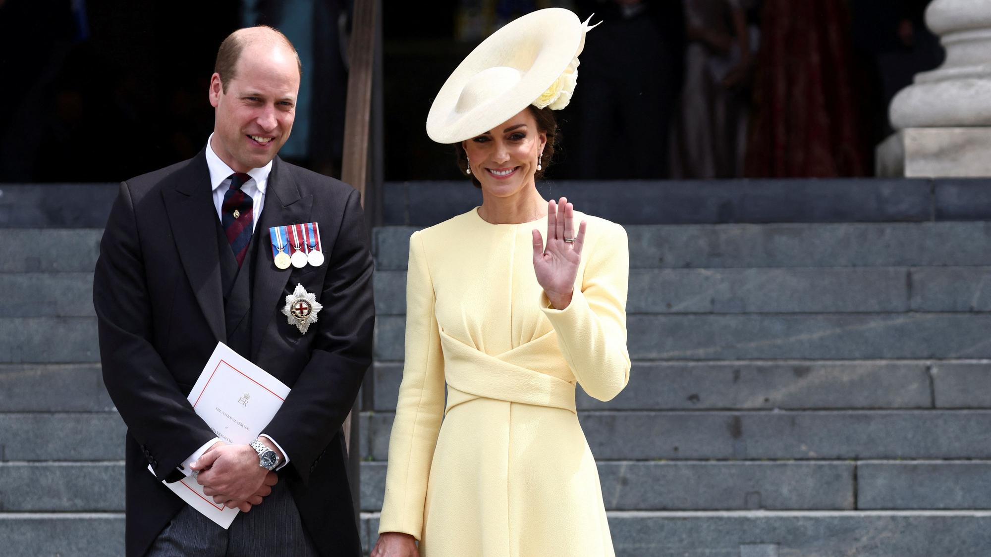 Prinz William und Prinzessin Kate nach deinem Gottesdienst.