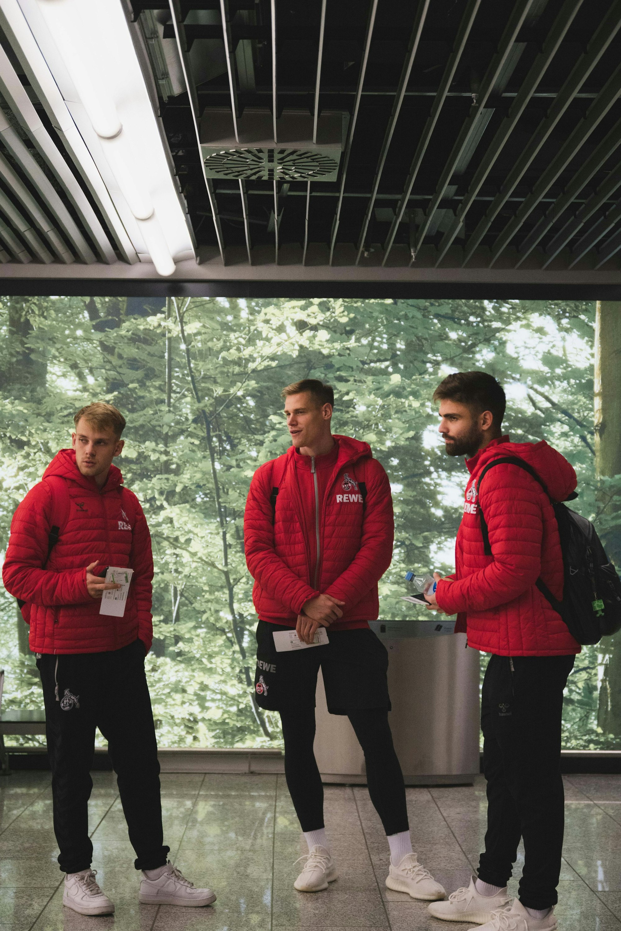 FC-Spieler am Flughafen in Frankfurt/Main