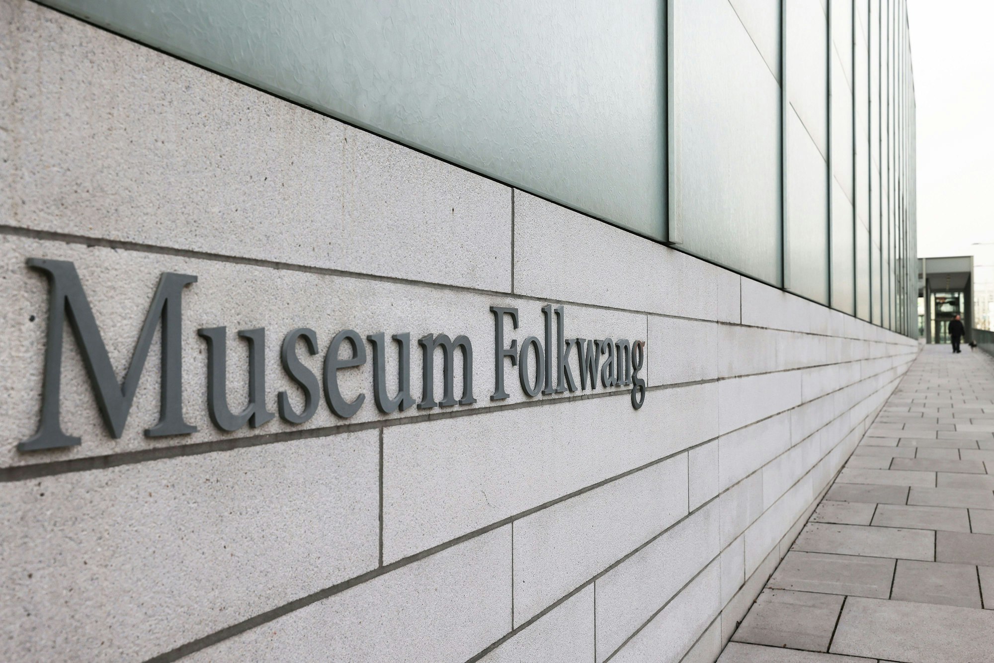 Der Schriftzug am Museum Folkwang in Essen
