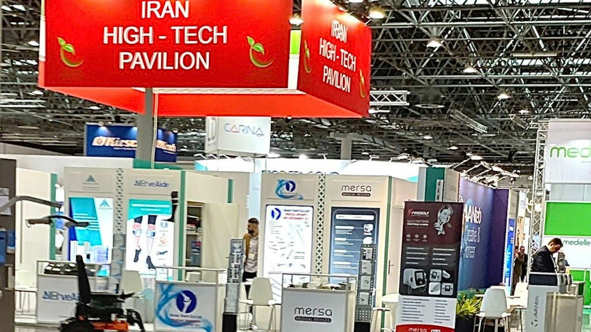 Iran-Pavillon auf der Medizin-Messe Medica in Düsseldorf