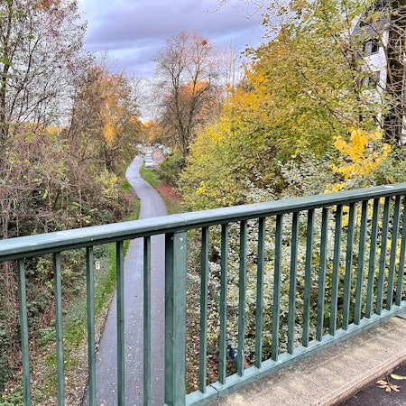 Blick auf die Balkantrasse in Höhe der Montanusstraße in Burscheid
