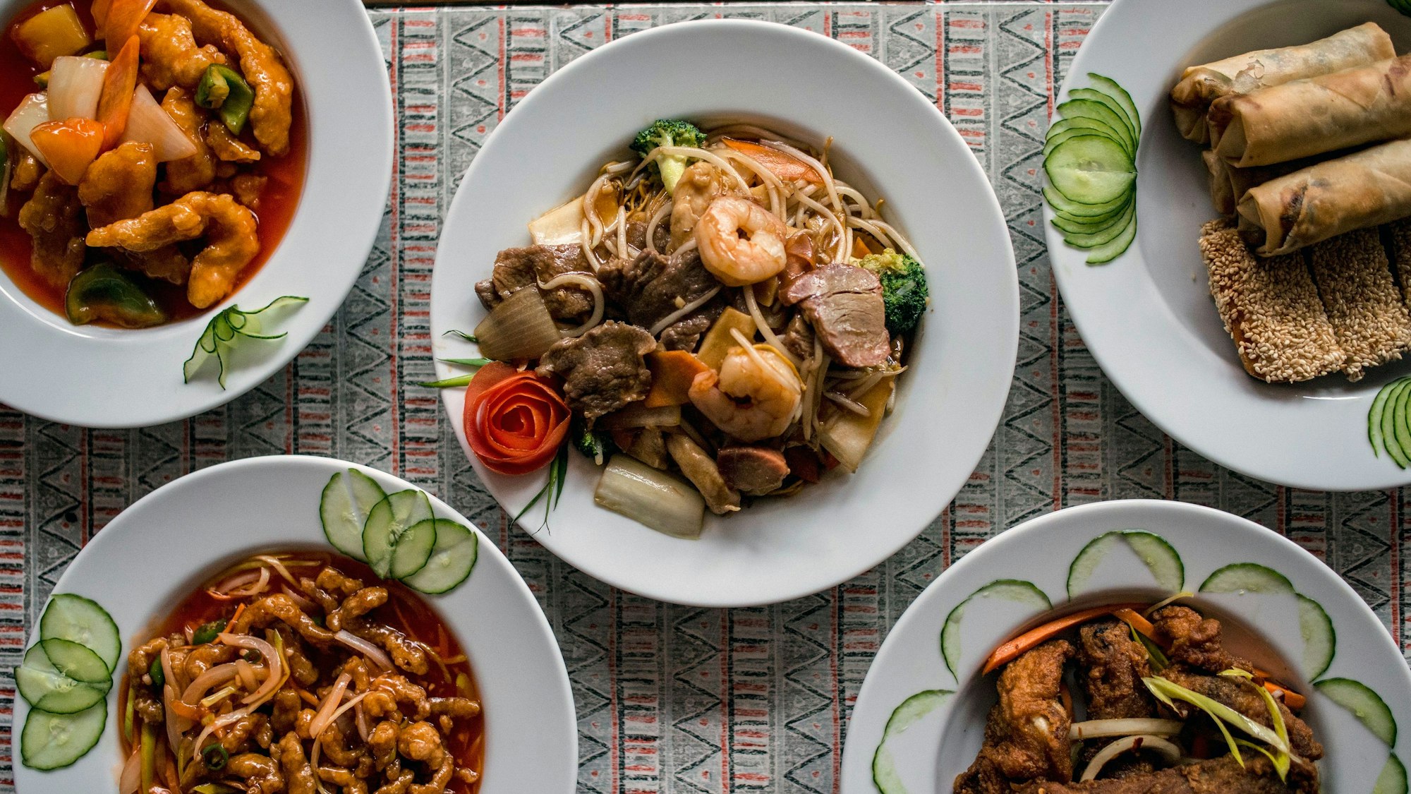 Speisen eines China-Restaurants.