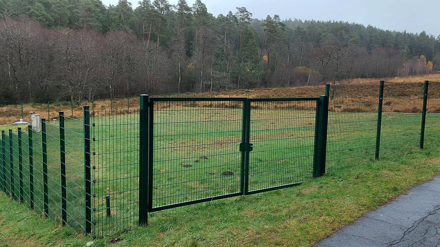 Mit einem Zaun ist die Trinkwasserquelle oberhalb von Dahlem vor ungebetenen Gästen geschützt.