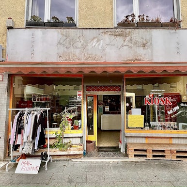 Der Eingang von Kemals Kiosk an der Liebigstraße.