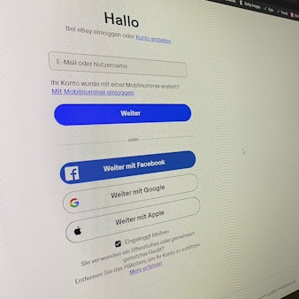 Eine Single Sign-on-Anmeldemaske auf einem Computer-Bildschirm