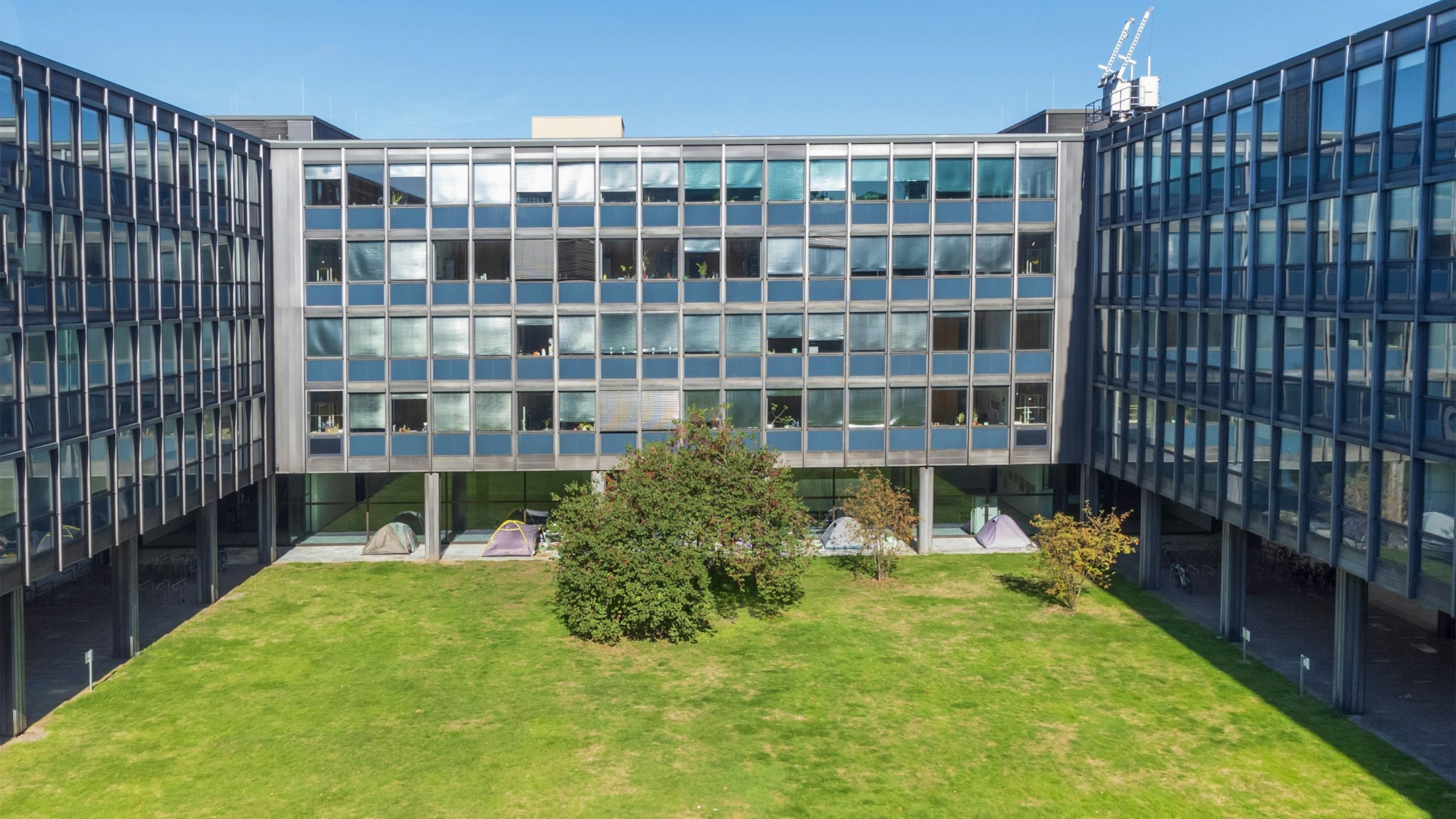 Innenhof des LVR Landeshaus, Drohnenfoto