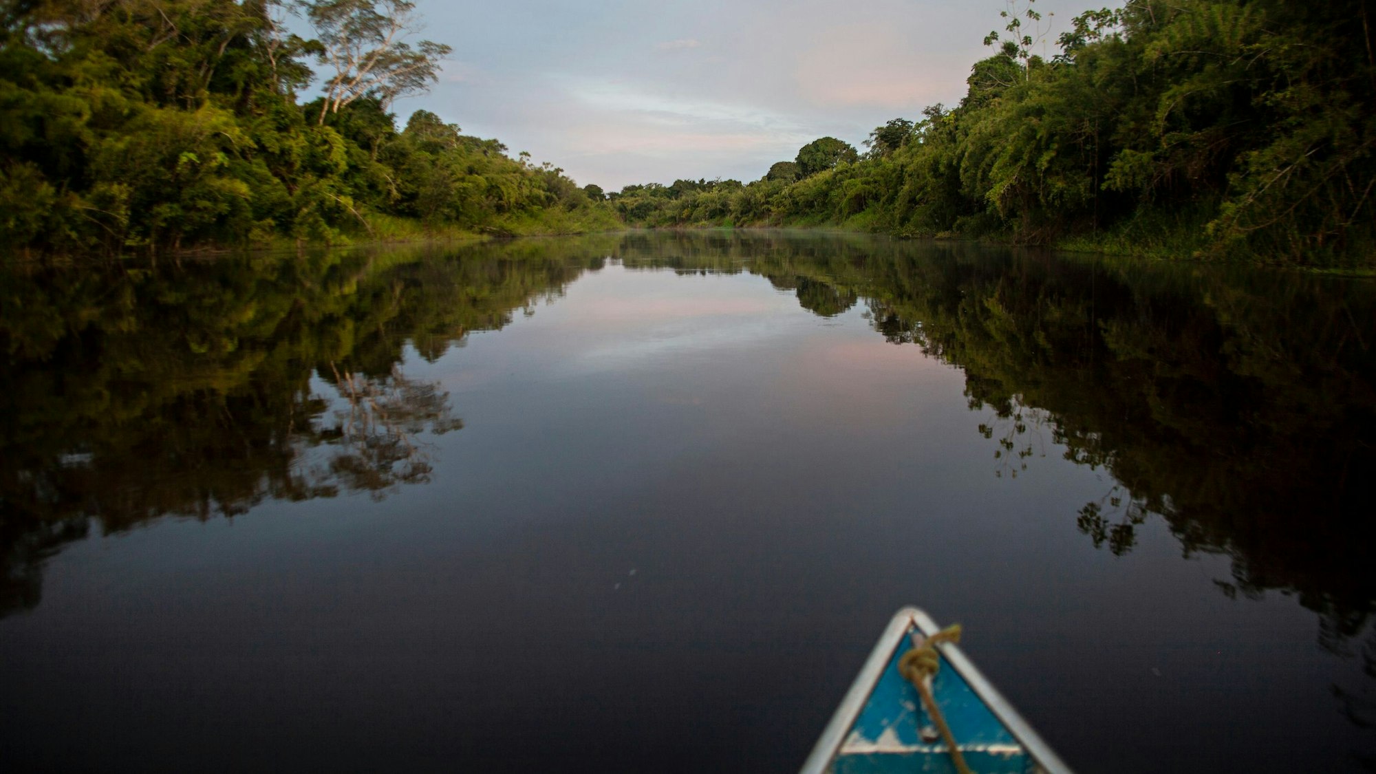 Blick auf den Fluss Yata in der Gemeinde Las Petas