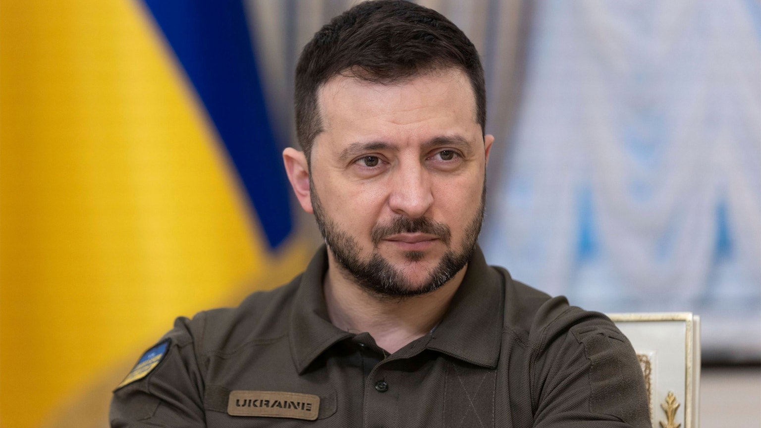 Wolodymyr Selenskyj, Präsident der Ukraine, im Mariinsky-Palast in Kiew.