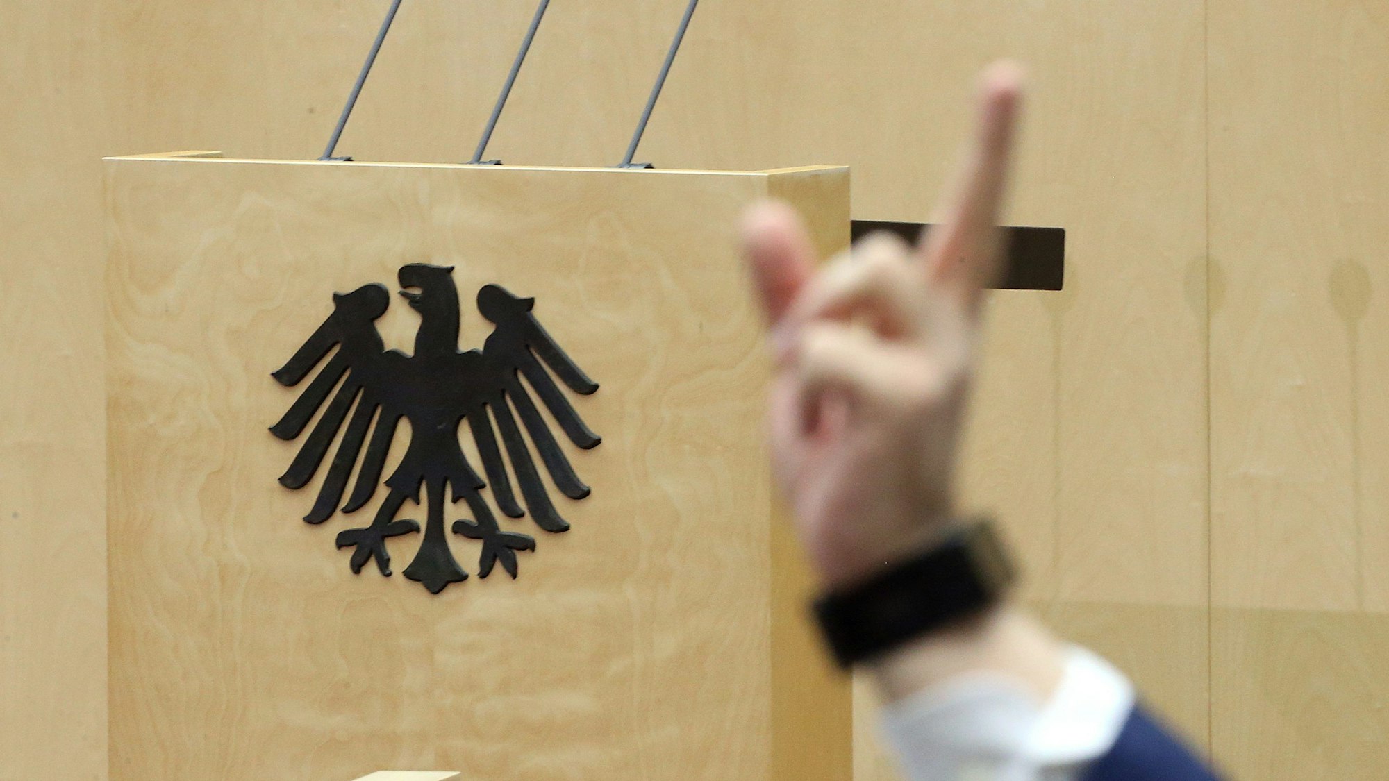 Im Bundesrat meldet sich eine Hand.