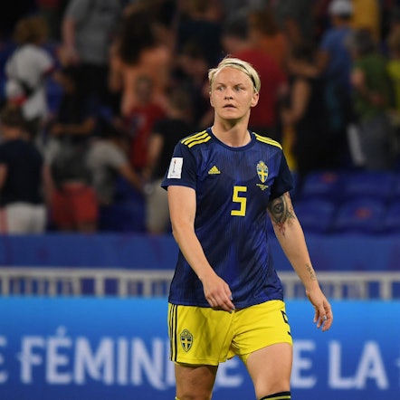 Nilla Fischer 2019 im Trikot der schwedischen Nationalmannschaft