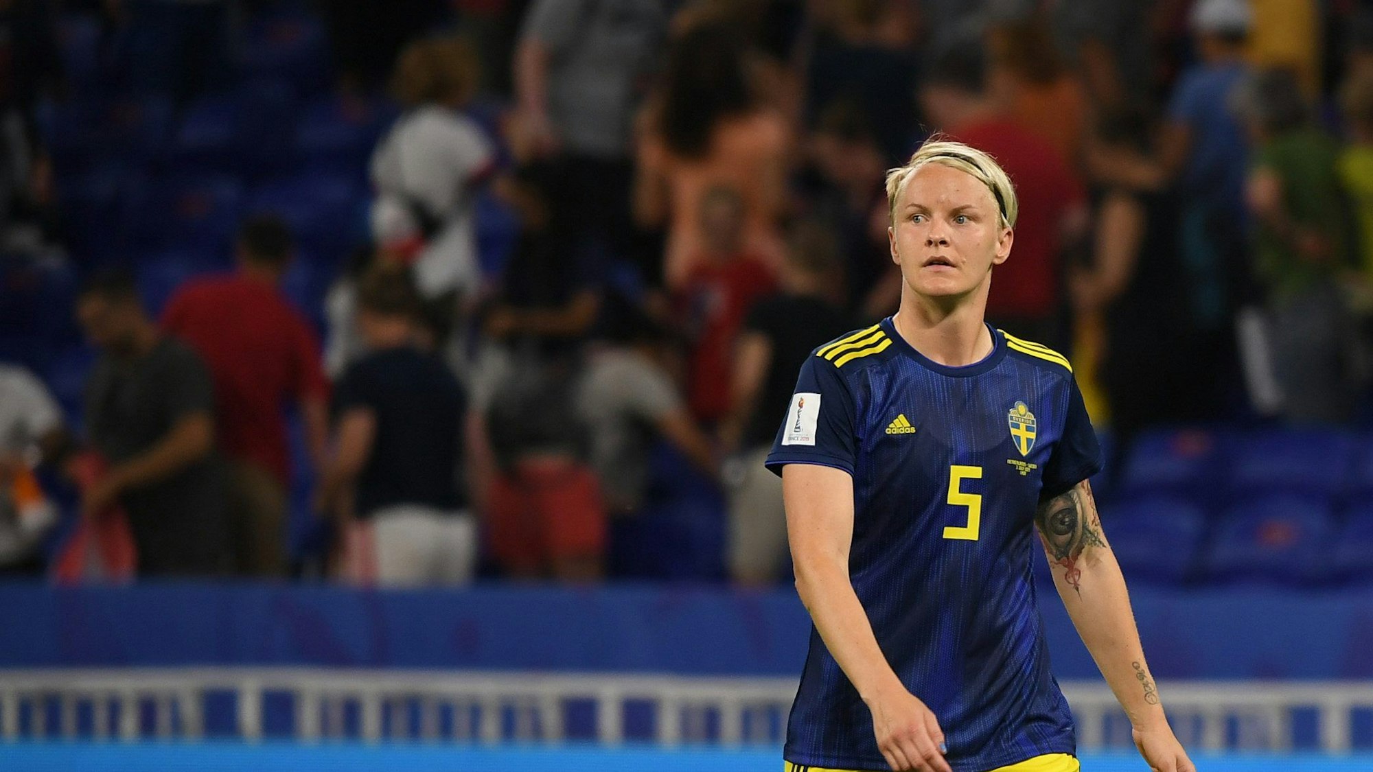 Nilla Fischer 2019 im Trikot der schwedischen Nationalmannschaft