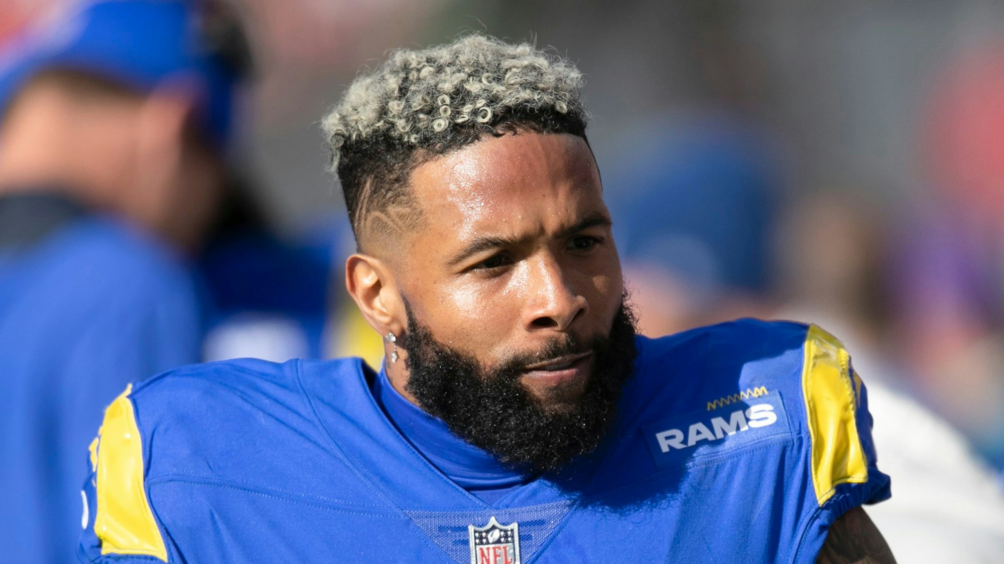 Odell Beckham Jr. läuft während eines NFL Divisional Playoff-Footballspiels gegen die Tampa Bay Buccaneers am 23. Januar in Tampa, Florida, an der Seitenlinie. (Archivbild)