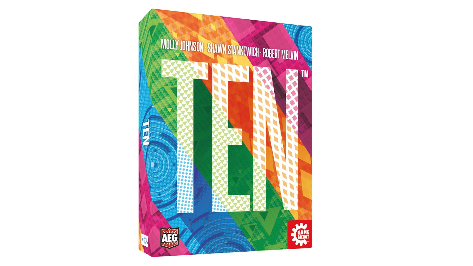 bunte Verpackung des Spiels „Ten“