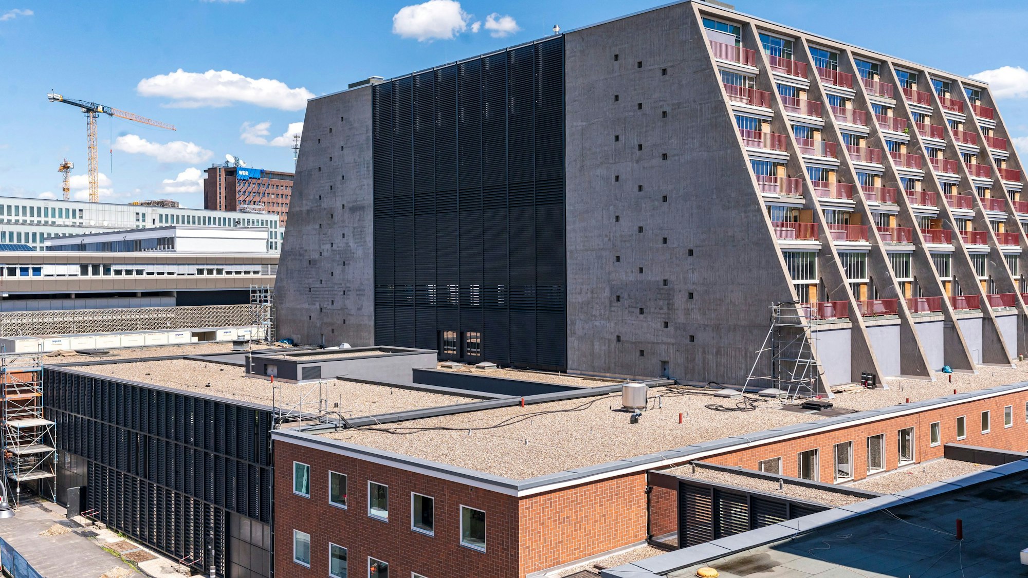 Das Bild zeigt die Baustelle des Kölner Opernhauses.