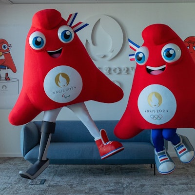 PARIS, FRANCE - NOVEMBER 10: The Phryges, modelled on phrygian caps, are unveiled as the mascots for the Paris 2024 Summer Olympic and Paralympic Games on November 10, 2022 in Paris, France. (Photo by Marc Piasecki/Getty Images)