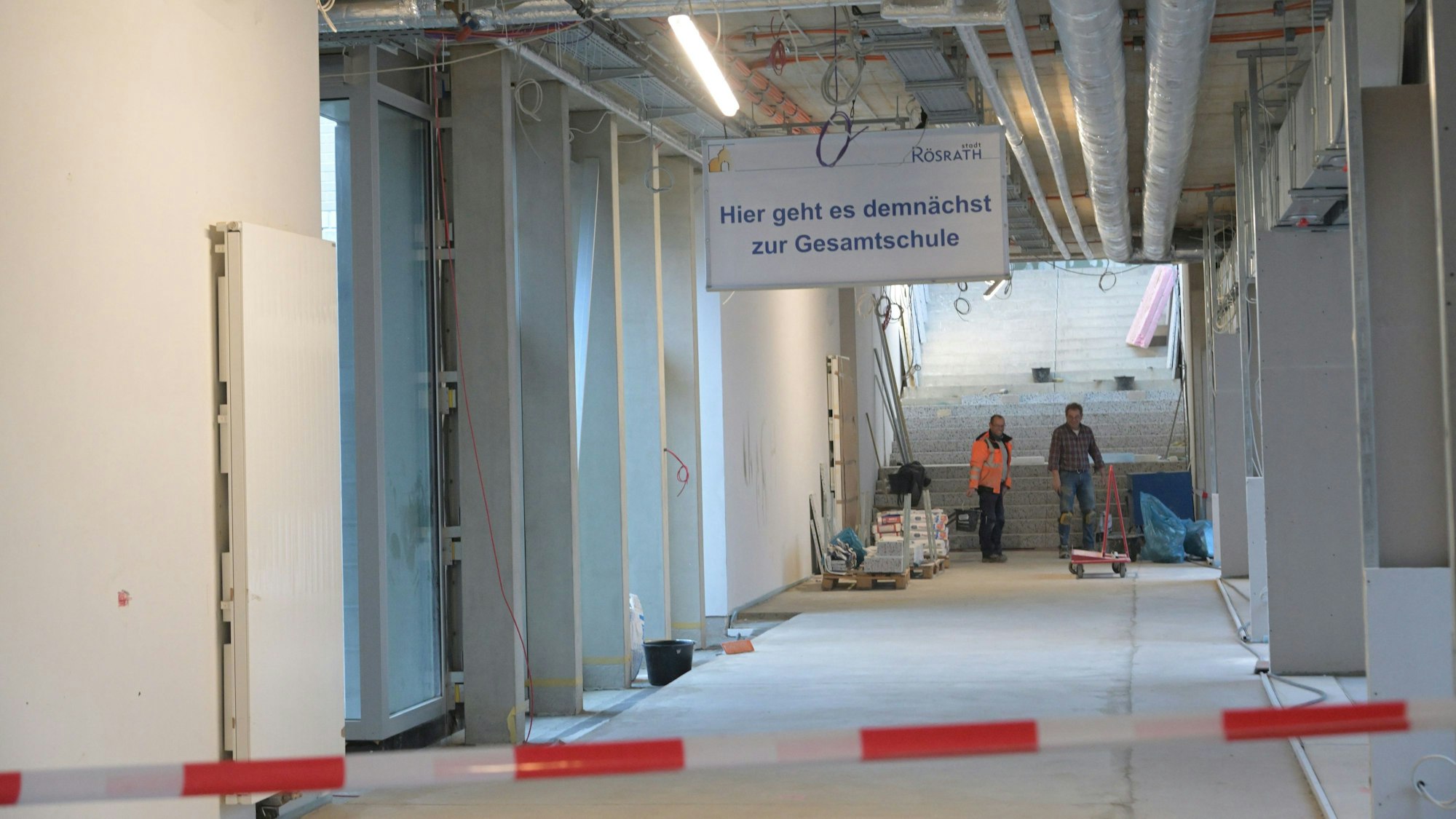 Die Baustelle des Schulzentrums in Rösrath.