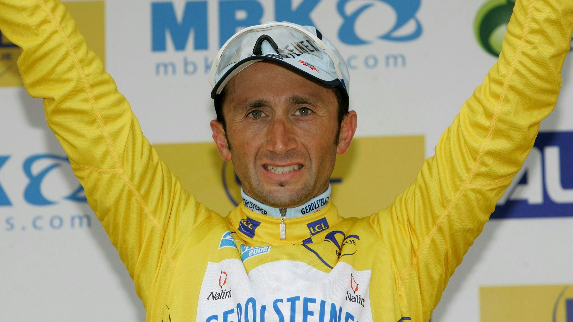 Davide Rebellin 2008 im Gelben Trikot bei Paris-Nizza