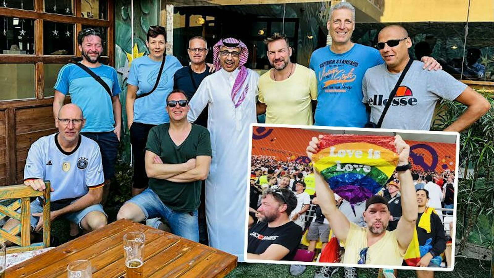 Diese deutschen Fans nehmen gerade einige Strapazen auf sich, um die deutsche Nationalmannschaft in Katar anzufeuern.