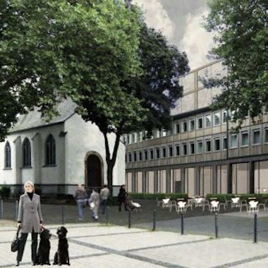 Visualisierung des sanierten IHK-Gebäudes Unter Sachsenhausen.