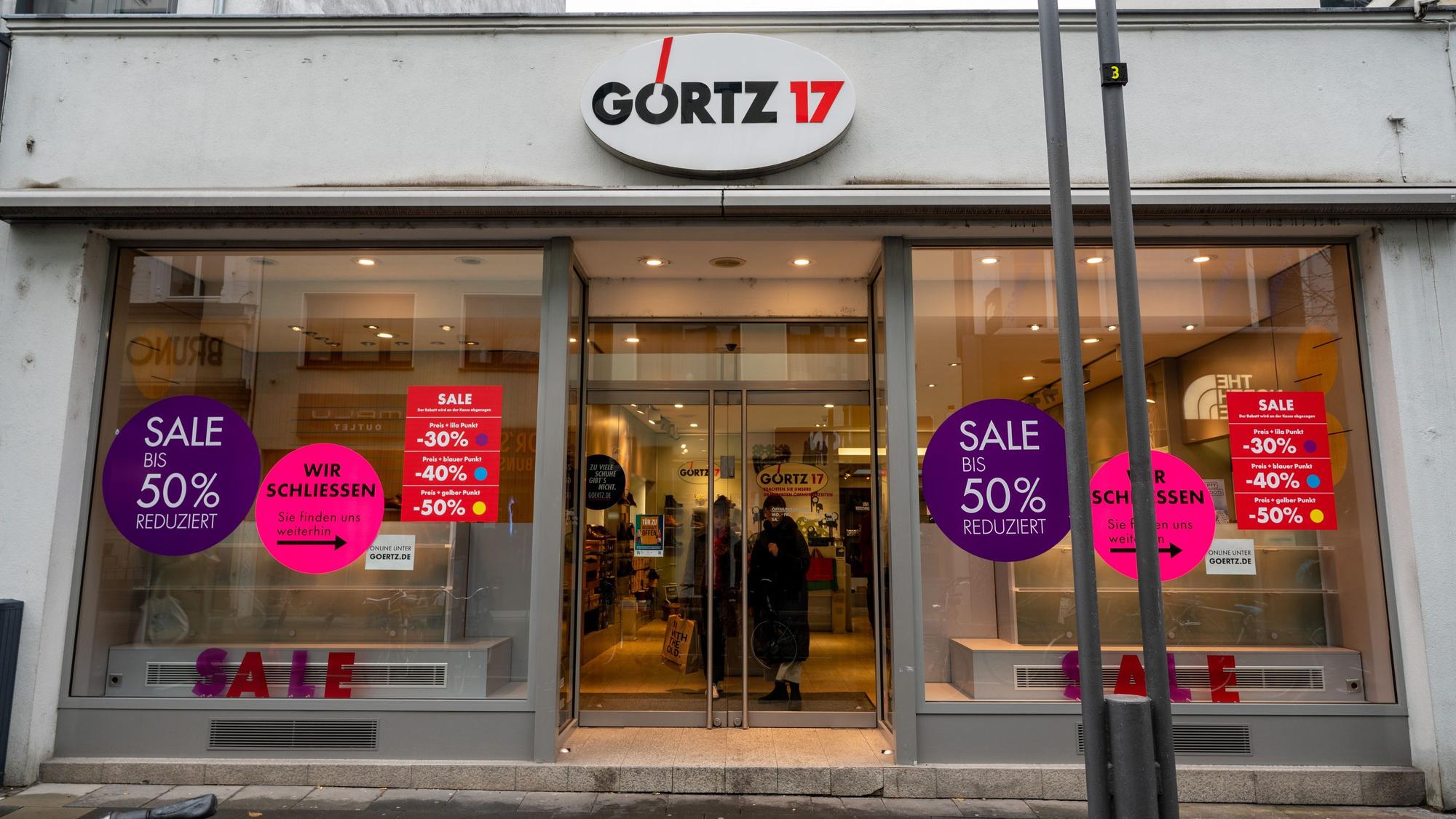 05.12.2022, Köln: Görtz-Filiale in der Ehrenstraße. Schuhhändler Görtz schließt nach Insolvenz erste Filialen. Foto: Uwe Weiser