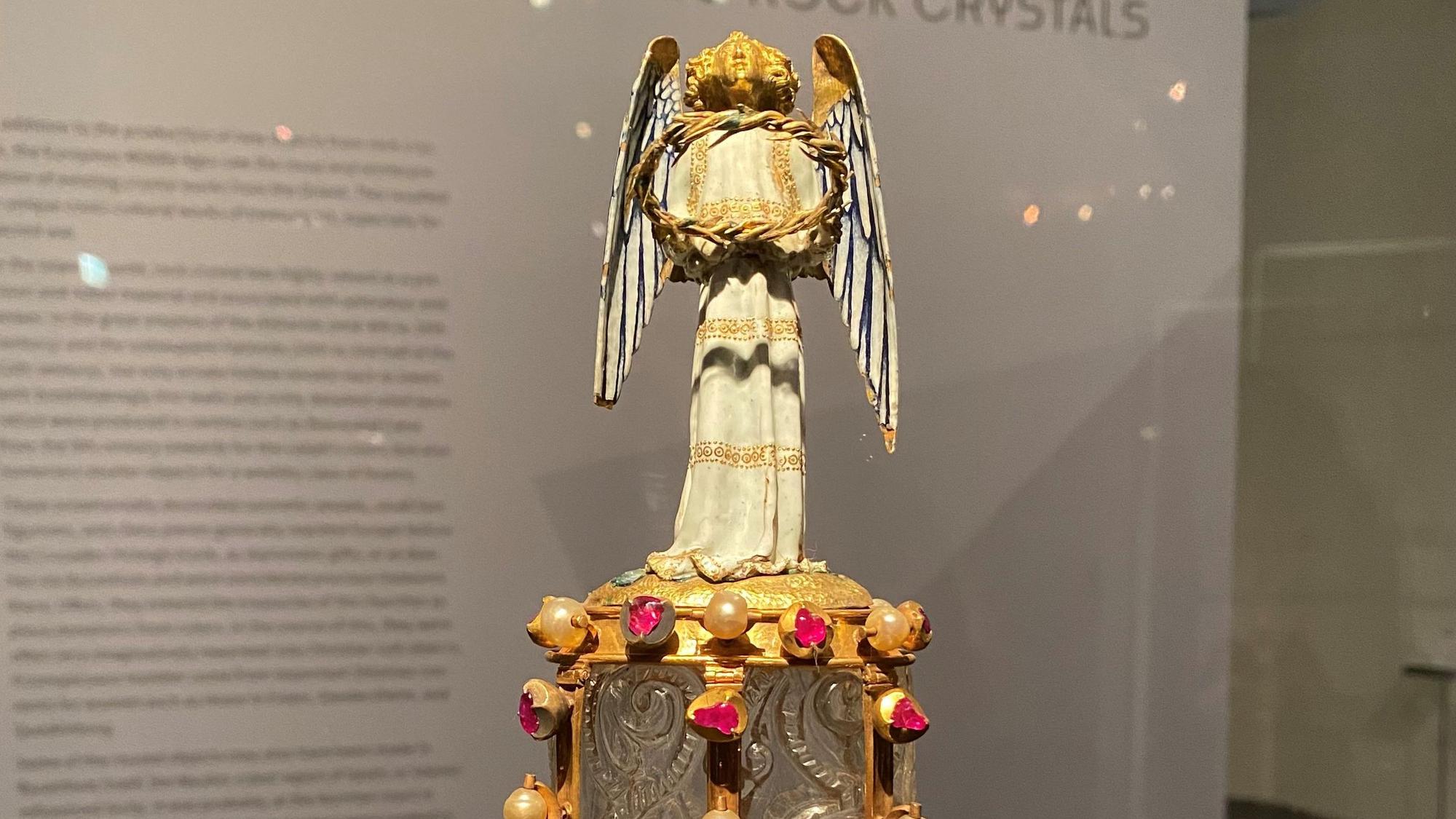 Heiligdornreliquiar, aus der Abtei St-Pierre-les-Dames, Reims, Guillaume Lemaître, 1458/64; Bergkristall: 10./11. Jh.