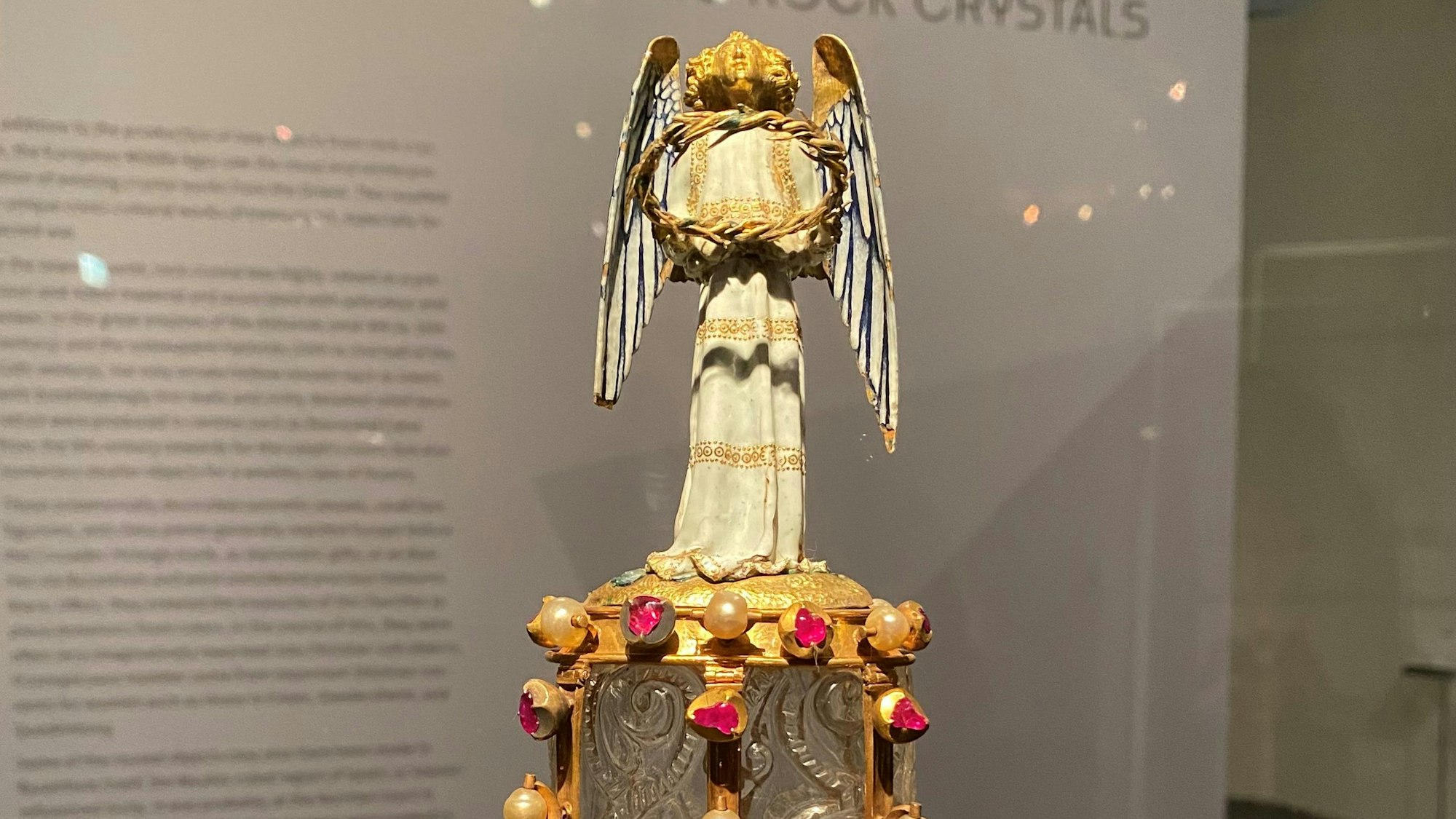 Heiligdornreliquiar, aus der Abtei St-Pierre-les-Dames, Reims, Guillaume Lemaître, 1458/64; Bergkristall: 10./11. Jh.