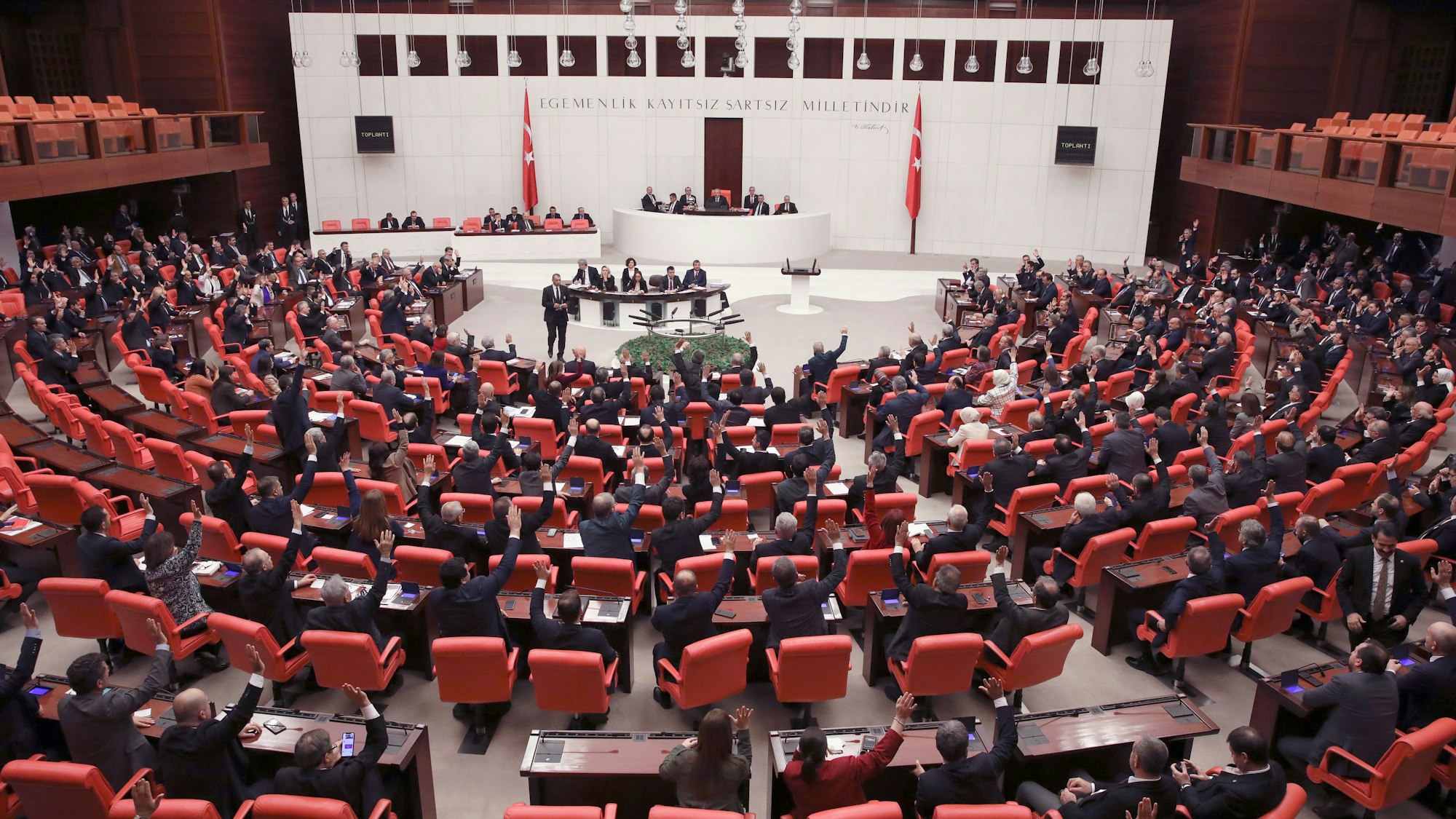 Blick in das türkische Parlament