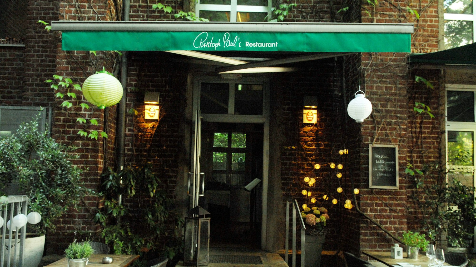 Der Eingang zum Restaurant Christoph Paul in Köln