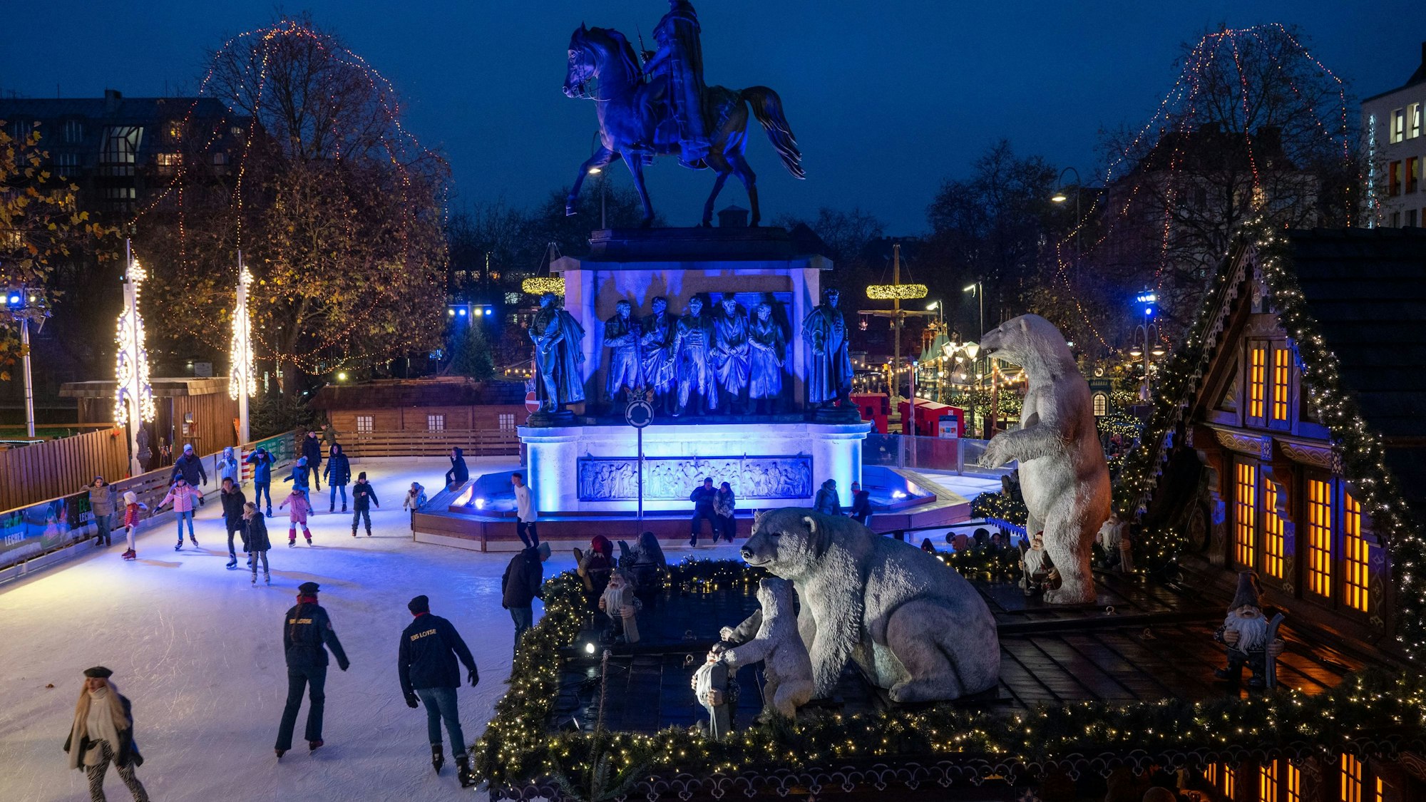 Eislaufbahn auf Heinzels Wintermärchen auf dem Heumarkt