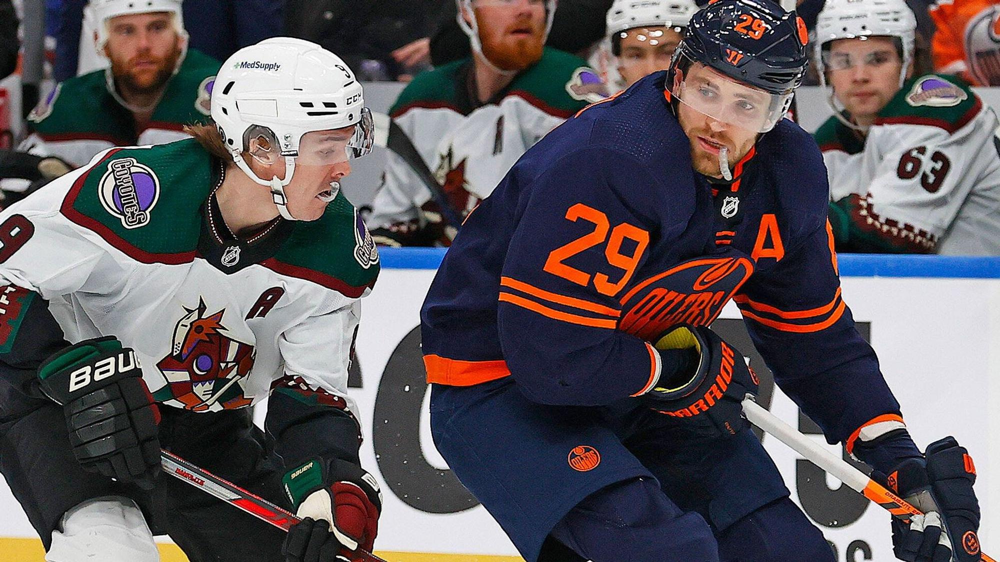 Leon Draisaitl beim Spiel gegen die Arizona Coyotes.