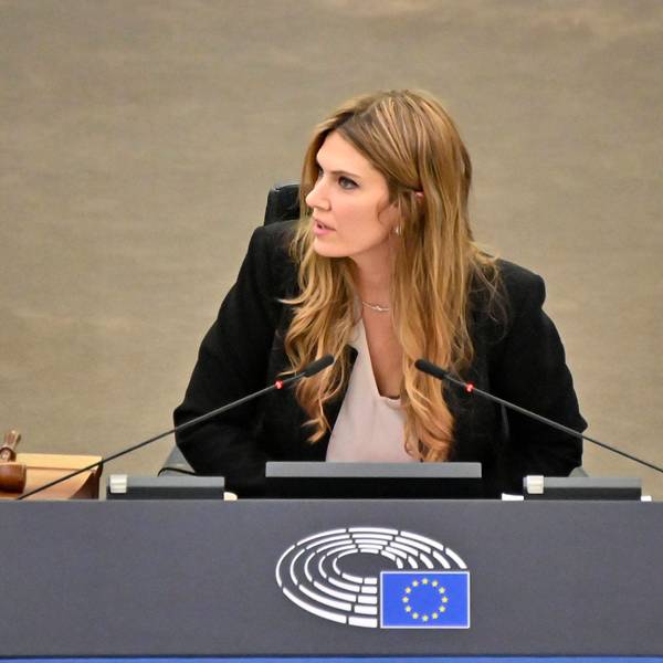 Eva Kaili bei einer Plenartagung im Plenarsaal des Europäischen Parlaments.