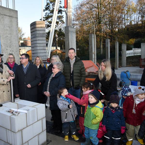 ds Grundsteinlegung Kita Huelsenbusch Neuer Anbau GM