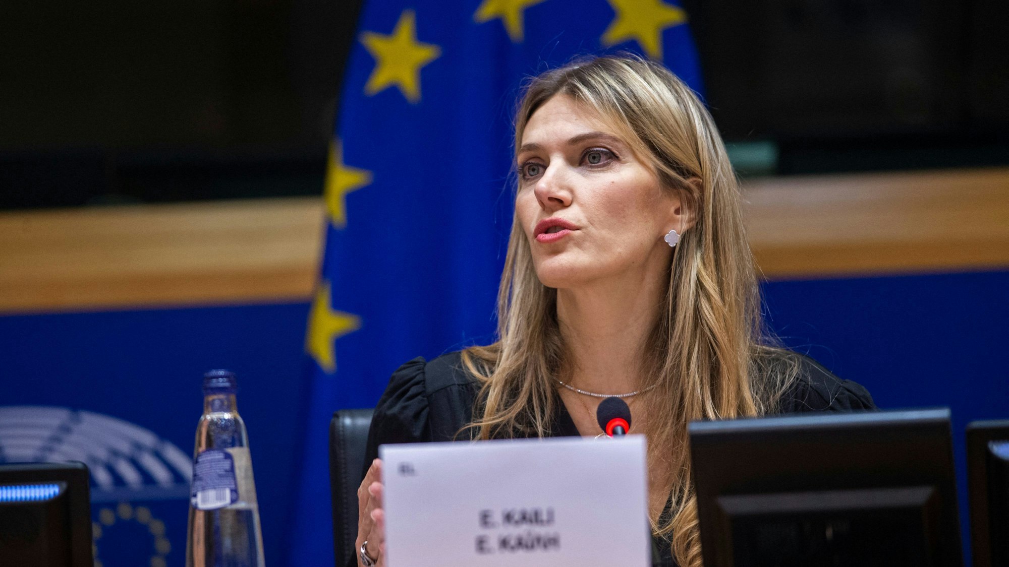 Eva Kaili, griechische Politikerin und Vizepräsidentin des EU-Parlaments, während einer Zeremonie in Brüssel im Dezember 2022.