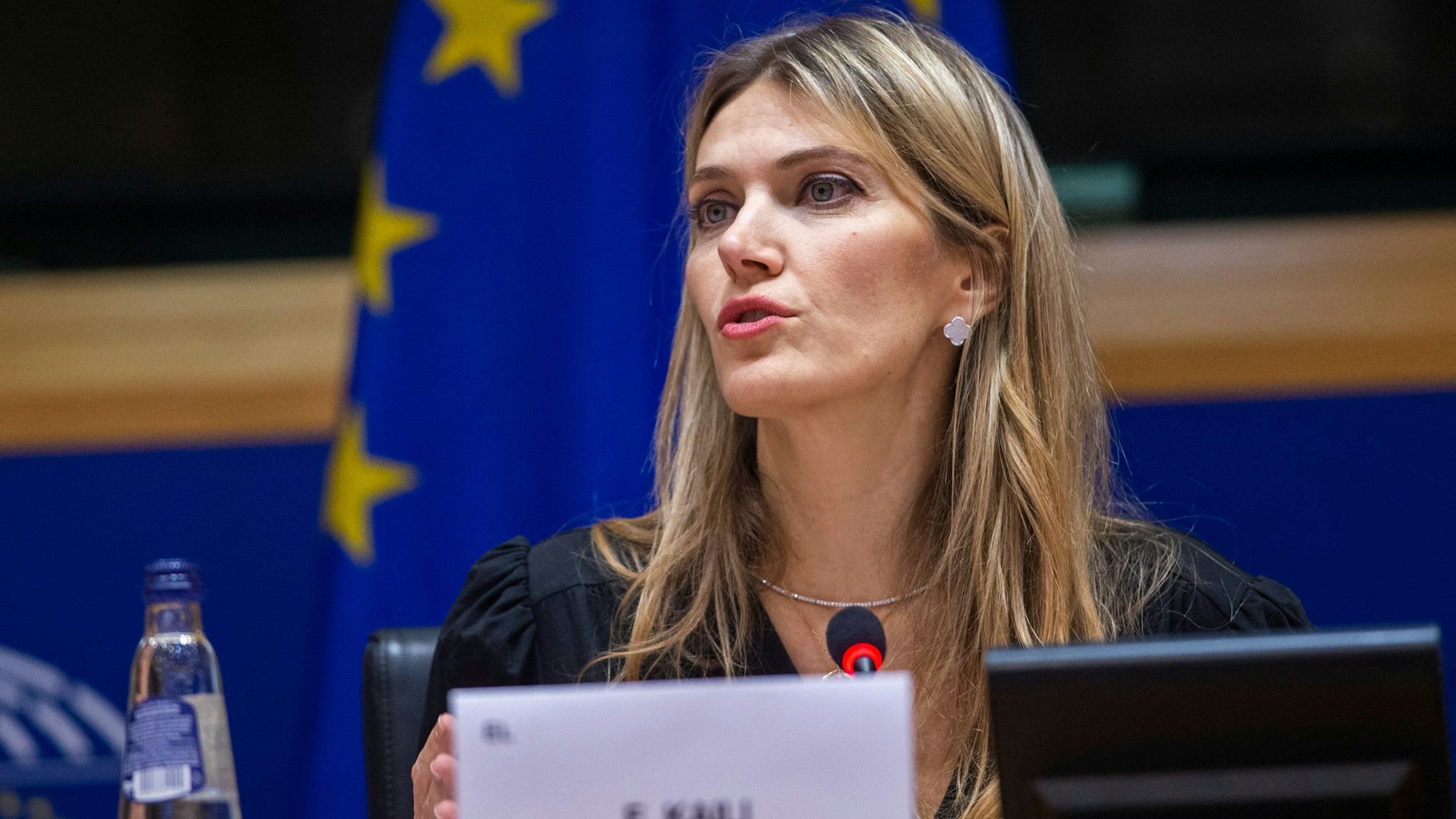 Die griechische Politikerin Eva Kaili während einer Veranstlatung des EU-Parlaments.